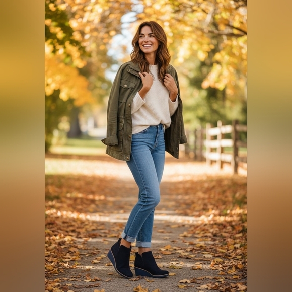 Style & Co,  JARODD, Black   Vegan suede Wedge Boot 9.5 EUC - Picture 1 of 8